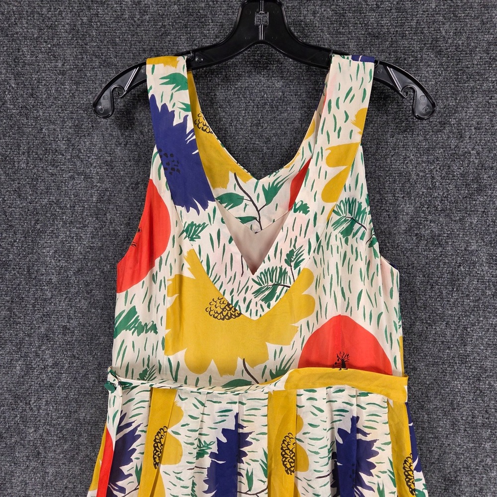 Girls from Savoy Anthropologie Silk Floral Poppy Fit and Flare Dress Size 10 - Picture 12 of 16
